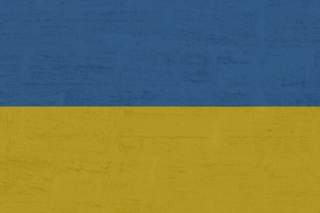 Ukrainan lippu, seinämuraali