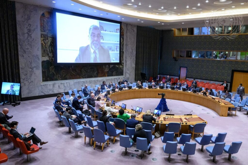 YK:n turvallisuusneuvoston tapaaminen.