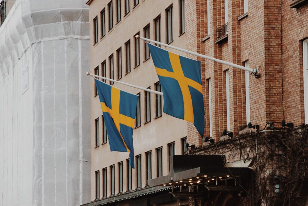 Kaksi ruotsin lippua